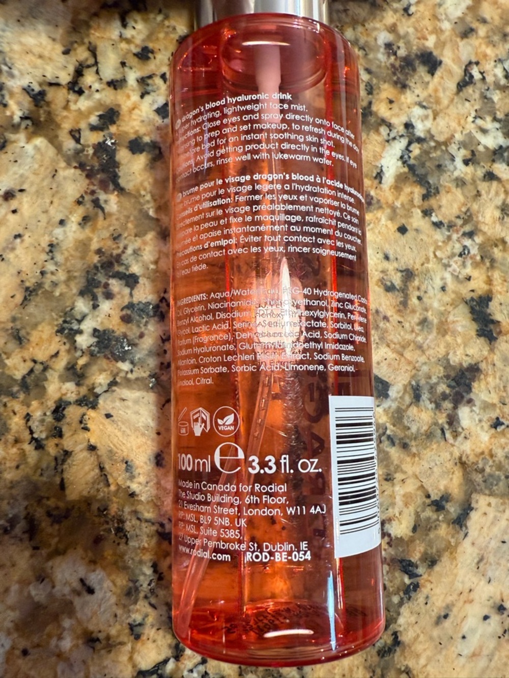 Rodial Dragon's Blood Hyaluronic Drink 3.4oz Hydrating Face Mist Full Size 100mL - Picture 3 of 5